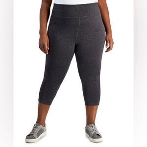 EUC Ideology Plus Size Capri Leggings Charcoal Gray High Rise Athletic Pants XXL